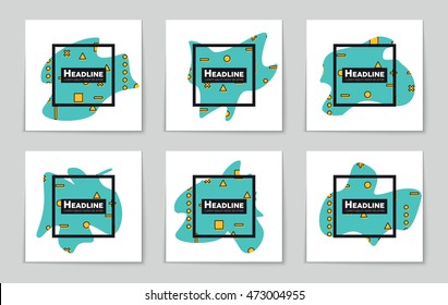 Abstract vector layout background set. For art template design, list, page, mockup brochure theme style, banner, idea, cover, booklet, print, flyer, book, blank, card, ad, sign, sheet, flyer, a4.