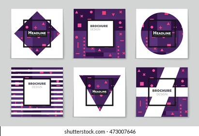 Abstract vector layout background set. For art template design, list, page, mockup brochure theme style, banner, idea, cover, booklet, print, flyer, book, blank, card, ad, sign, sheet, flyer, a4.