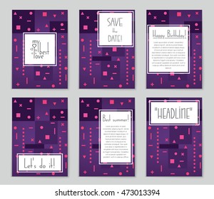 Abstract vector layout background set. For art template design, list, page, mockup brochure theme style, banner, idea, cover, booklet, print, flyer, book, blank, card, ad, sign, sheet, flyer, a4.