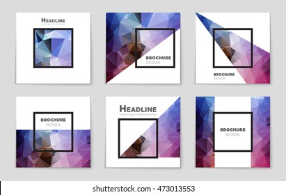 Abstract vector layout background set. For art template design, list, page, mockup brochure theme style, banner, idea, cover, booklet, print, flyer, book, blank, card, ad, sign, sheet, flyer, a4.