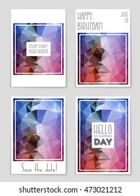 Abstract vector layout background set. For art template design, list, page, mockup brochure theme style, banner, idea, cover, booklet, print, flyer, book, blank, card, ad, sign, sheet, flyer, a4.