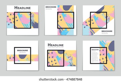 Abstract vector layout background set. For art template design, list, page, mockup brochure theme style, banner, idea, cover, booklet, print, flyer, book, blank, card, ad, sign, sheet, flyer, a4.