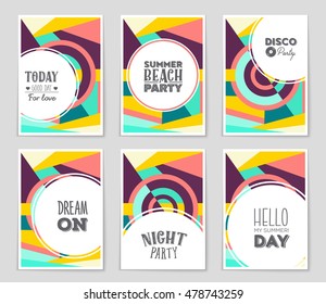 Abstract vector layout background set. For art template design, list, page, mockup brochure theme style, banner, idea, cover, booklet, print, flyer, book, blank, card, ad, sign, sheet, flyer, a4.