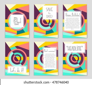 Abstract vector layout background set. For art template design, list, page, mockup brochure theme style, banner, idea, cover, booklet, print, flyer, book, blank, card, ad, sign, sheet, flyer, a4.