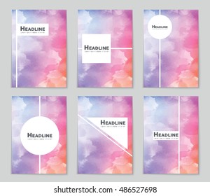Abstract vector layout background set. For art template design, list, page, mockup brochure theme style, banner, idea, cover, booklet, print, flyer, book, blank, card, ad, sign, sheet, flyer, a4.