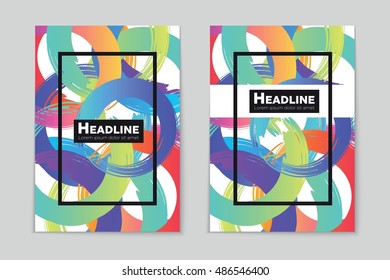 Abstract vector layout background set. For art template design, list, page, mockup brochure theme style, banner, idea, cover, booklet, print, flyer, book, blank, card, ad, sign, sheet, flyer, a4.