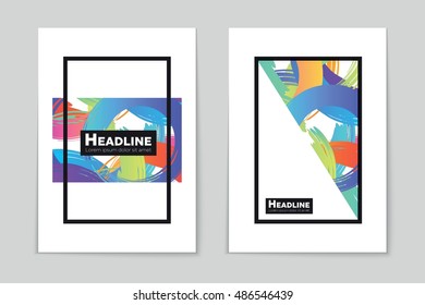 Abstract vector layout background set. For art template design, list, page, mockup brochure theme style, banner, idea, cover, booklet, print, flyer, book, blank, card, ad, sign, sheet, flyer, a4.