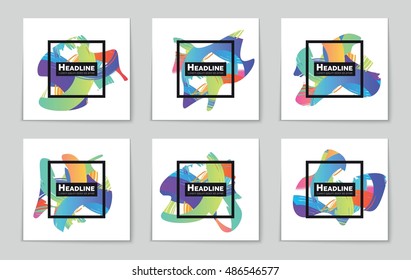 Abstract vector layout background set. For art template design, list, page, mockup brochure theme style, banner, idea, cover, booklet, print, flyer, book, blank, card, ad, sign, sheet, flyer, a4.