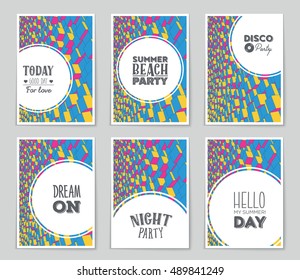 Abstract vector layout background set. For art template design, list, page, mockup brochure theme style, banner, idea, cover, booklet, print, flyer, book, blank, card, ad, sign, sheet, flyer, a4.