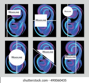 Abstract vector layout background set. For art template design, list, page, mockup brochure theme style, banner, idea, cover, booklet, print, flyer, book, blank, card, ad, sign, sheet, flyer, a4.