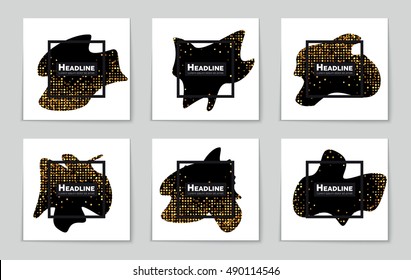 Abstract vector layout background set. For art template design, list, page, mockup brochure theme style, banner, idea, cover, booklet, print, flyer, book, blank, card, ad, sign, sheet, flyer, a4.