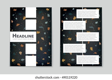 Abstract vector layout background set. For art template design, list, page, mockup brochure theme style, banner, idea, cover, booklet, print, flyer, book, blank, card, ad, sign, sheet, flyer, a4.