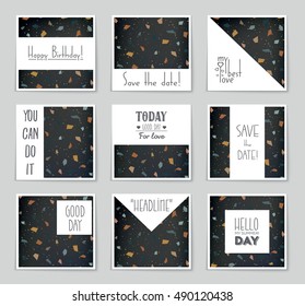 Abstract vector layout background set. For art template design, list, page, mockup brochure theme style, banner, idea, cover, booklet, print, flyer, book, blank, card, ad, sign, sheet, flyer, a4.