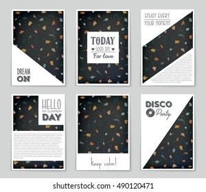 Abstract vector layout background set. For art template design, list, page, mockup brochure theme style, banner, idea, cover, booklet, print, flyer, book, blank, card, ad, sign, sheet, flyer, a4.