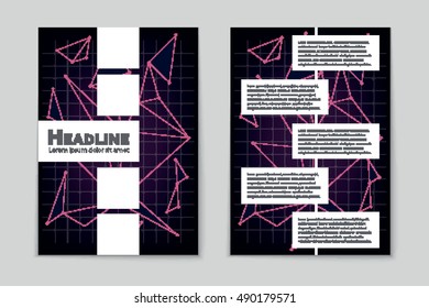 Abstract vector layout background set. For art template design, list, page, mockup brochure theme style, banner, idea, cover, booklet, print, flyer, book, blank, card, ad, sign, sheet, flyer, a4.