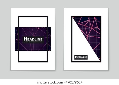 Abstract vector layout background set. For art template design, list, page, mockup brochure theme style, banner, idea, cover, booklet, print, flyer, book, blank, card, ad, sign, sheet, flyer, a4.