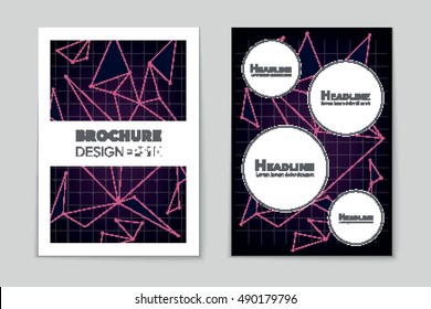 Abstract vector layout background set. For art template design, list, page, mockup brochure theme style, banner, idea, cover, booklet, print, flyer, book, blank, card, ad, sign, sheet, flyer, a4.