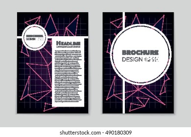 Abstract vector layout background set. For art template design, list, page, mockup brochure theme style, banner, idea, cover, booklet, print, flyer, book, blank, card, ad, sign, sheet, flyer, a4.