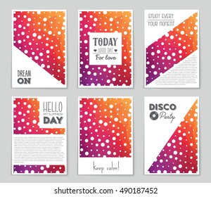 Abstract vector layout background set. For art template design, list, page, mockup brochure theme style, banner, idea, cover, booklet, print, flyer, book, blank, card, ad, sign, sheet, flyer, a4.