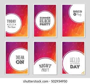 Abstract vector layout background set. For art template design, list, page, mockup brochure theme style, banner, idea, cover, booklet, print, flyer, book, blank, card, ad, sign, sheet, flyer, a4.