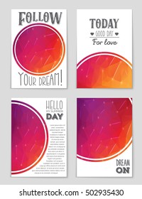 Abstract vector layout background set. For art template design, list, page, mockup brochure theme style, banner, idea, cover, booklet, print, flyer, book, blank, card, ad, sign, sheet, flyer, a4.