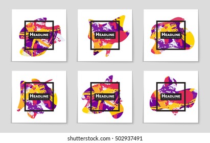 Abstract vector layout background set. For art template design, list, page, mockup brochure theme style, banner, idea, cover, booklet, print, flyer, book, blank, card, ad, sign, sheet, flyer, a4.