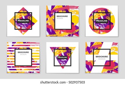 Abstract vector layout background set. For art template design, list, page, mockup brochure theme style, banner, idea, cover, booklet, print, flyer, book, blank, card, ad, sign, sheet, flyer, a4.