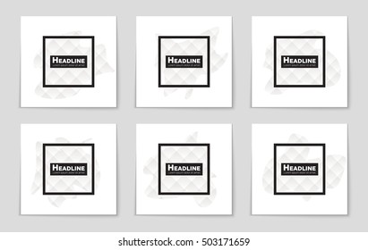 Abstract vector layout background set. For art template design, list, page, mockup brochure theme style, banner, idea, cover, booklet, print, flyer, book, blank, card, ad, sign, sheet, flyer, a4.