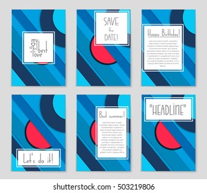 Abstract vector layout background set. For art template design, list, page, mockup brochure theme style, banner, idea, cover, booklet, print, flyer, book, blank, card, ad, sign, sheet, flyer, a4.