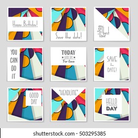 Abstract vector layout background set. For art template design, list, page, mockup brochure theme style, banner, idea, cover, booklet, print, flyer, book, blank, card, ad, sign, sheet, flyer, a4.