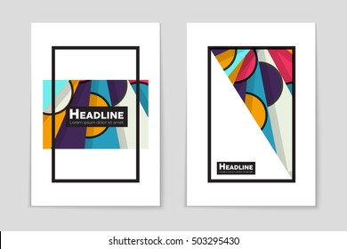 Abstract vector layout background set. For art template design, list, page, mockup brochure theme style, banner, idea, cover, booklet, print, flyer, book, blank, card, ad, sign, sheet, flyer, a4.
