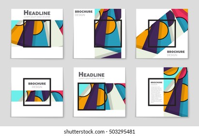 Abstract vector layout background set. For art template design, list, page, mockup brochure theme style, banner, idea, cover, booklet, print, flyer, book, blank, card, ad, sign, sheet, flyer, a4.