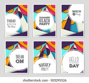 Abstract vector layout background set. For art template design, list, page, mockup brochure theme style, banner, idea, cover, booklet, print, flyer, book, blank, card, ad, sign, sheet, flyer, a4.