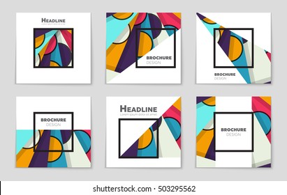Abstract vector layout background set. For art template design, list, page, mockup brochure theme style, banner, idea, cover, booklet, print, flyer, book, blank, card, ad, sign, sheet, flyer, a4.