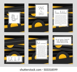 Abstract vector layout background set. For art template design, list, page, mockup brochure theme style, banner, idea, cover, booklet, print, flyer, book, blank, card, ad, sign, sheet, flyer, a4.