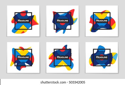 Abstract vector layout background set. For art template design, list, page, mockup brochure theme style, banner, idea, cover, booklet, print, flyer, book, blank, card, ad, sign, sheet, flyer, a4.