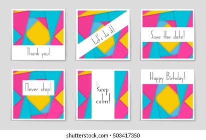 Abstract vector layout background set. For art template design, list, page, mockup brochure theme style, banner, idea, cover, booklet, print, flyer, book, blank, card, ad, sign, sheet, flyer, a4.