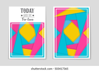 Abstract vector layout background set. For art template design, list, page, mockup brochure theme style, banner, idea, cover, booklet, print, flyer, book, blank, card, ad, sign, sheet, flyer, a4.