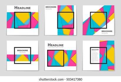 Abstract vector layout background set. For art template design, list, page, mockup brochure theme style, banner, idea, cover, booklet, print, flyer, book, blank, card, ad, sign, sheet, flyer, a4.