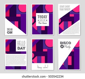 Abstract vector layout background set. For art template design, list, page, mockup brochure theme style, banner, idea, cover, booklet, print, flyer, book, blank, card, ad, sign, sheet, flyer, a4.