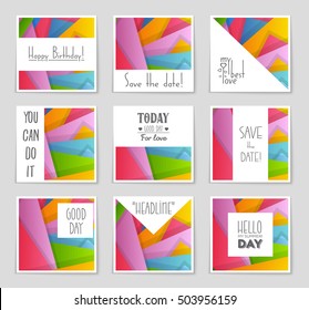 Abstract vector layout background set. For art template design, list, page, mockup brochure theme style, banner, idea, cover, booklet, print, flyer, book, blank, card, ad, sign, sheet, flyer, a4.
