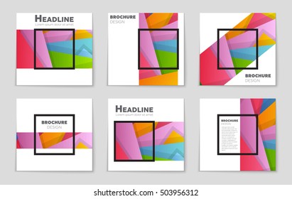 Abstract vector layout background set. For art template design, list, page, mockup brochure theme style, banner, idea, cover, booklet, print, flyer, book, blank, card, ad, sign, sheet, flyer, a4.