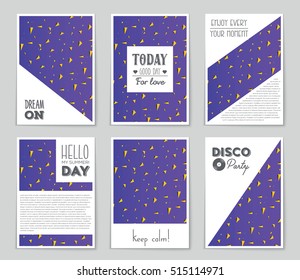 Abstract vector layout background set. For art template design, list, page, mockup brochure theme style, banner, idea, cover, booklet, print, flyer, book, blank, card, ad, sign, sheet, flyer, a4.