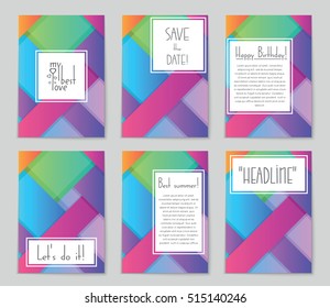 Abstract vector layout background set. For art template design, list, page, mockup brochure theme style, banner, idea, cover, booklet, print, flyer, book, blank, card, ad, sign, sheet, flyer, a4.