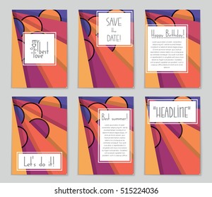 Abstract vector layout background set. For art template design, list, page, mockup brochure theme style, banner, idea, cover, booklet, print, flyer, book, blank, card, ad, sign, sheet, flyer, a4.