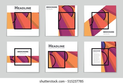 Abstract vector layout background set. For art template design, list, page, mockup brochure theme style, banner, idea, cover, booklet, print, flyer, book, blank, card, ad, sign, sheet, flyer, a4.