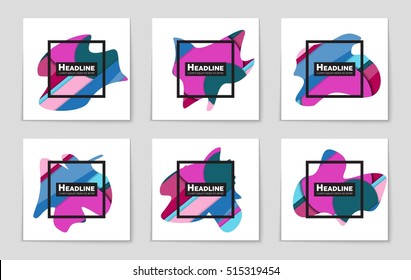 Abstract vector layout background set. For art template design, list, page, mockup brochure theme style, banner, idea, cover, booklet, print, flyer, book, blank, card, ad, sign, sheet, flyer, a4.