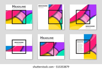 Abstract vector layout background set. For art template design, list, page, mockup brochure theme style, banner, idea, cover, booklet, print, flyer, book, blank, card, ad, sign, sheet, flyer, a4.