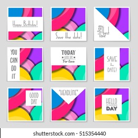 Abstract vector layout background set. For art template design, list, page, mockup brochure theme style, banner, idea, cover, booklet, print, flyer, book, blank, card, ad, sign, sheet, flyer, a4.