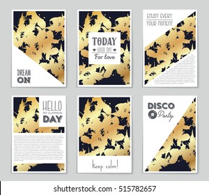 Abstract vector layout background set. For art template design, list, page, mockup brochure theme style, banner, idea, cover, booklet, print, flyer, book, blank, card, ad, sign, sheet, flyer, a4.